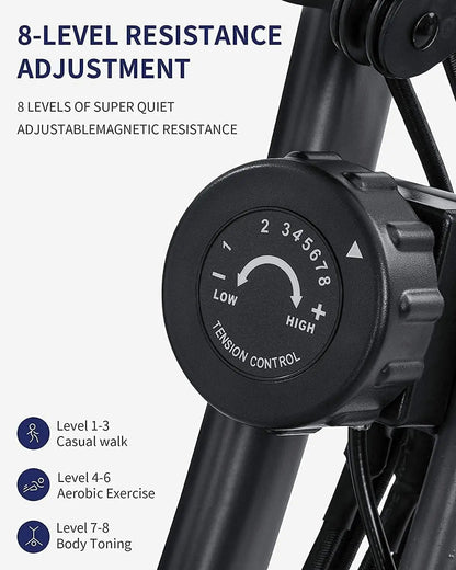 Folding Magnetic Exercise Bike with Pulse Sensor