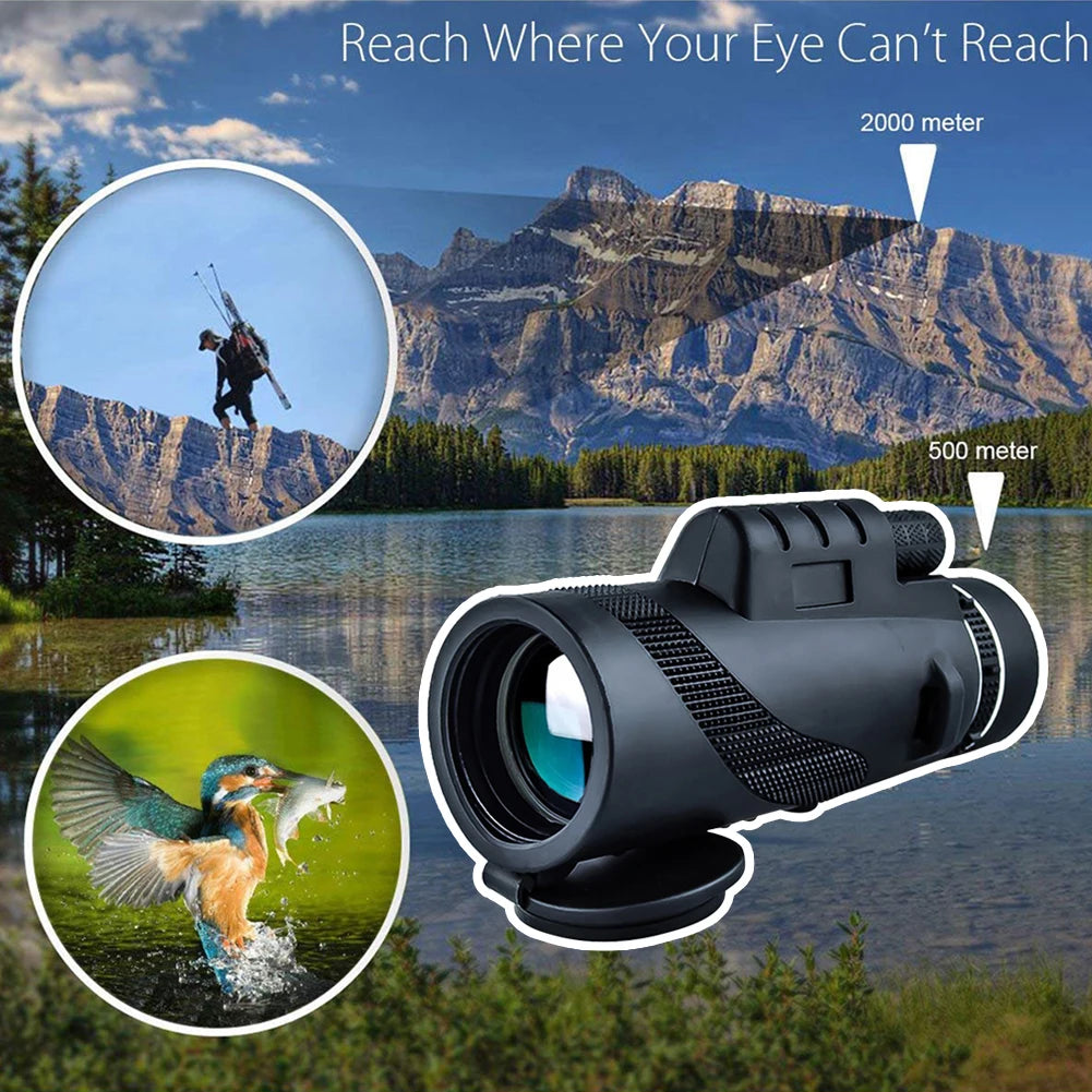 10X Portable Monocular Lightweight Telescope