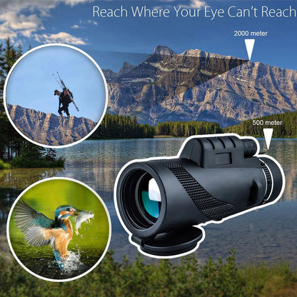 10X Portable Monocular Lightweight Telescope