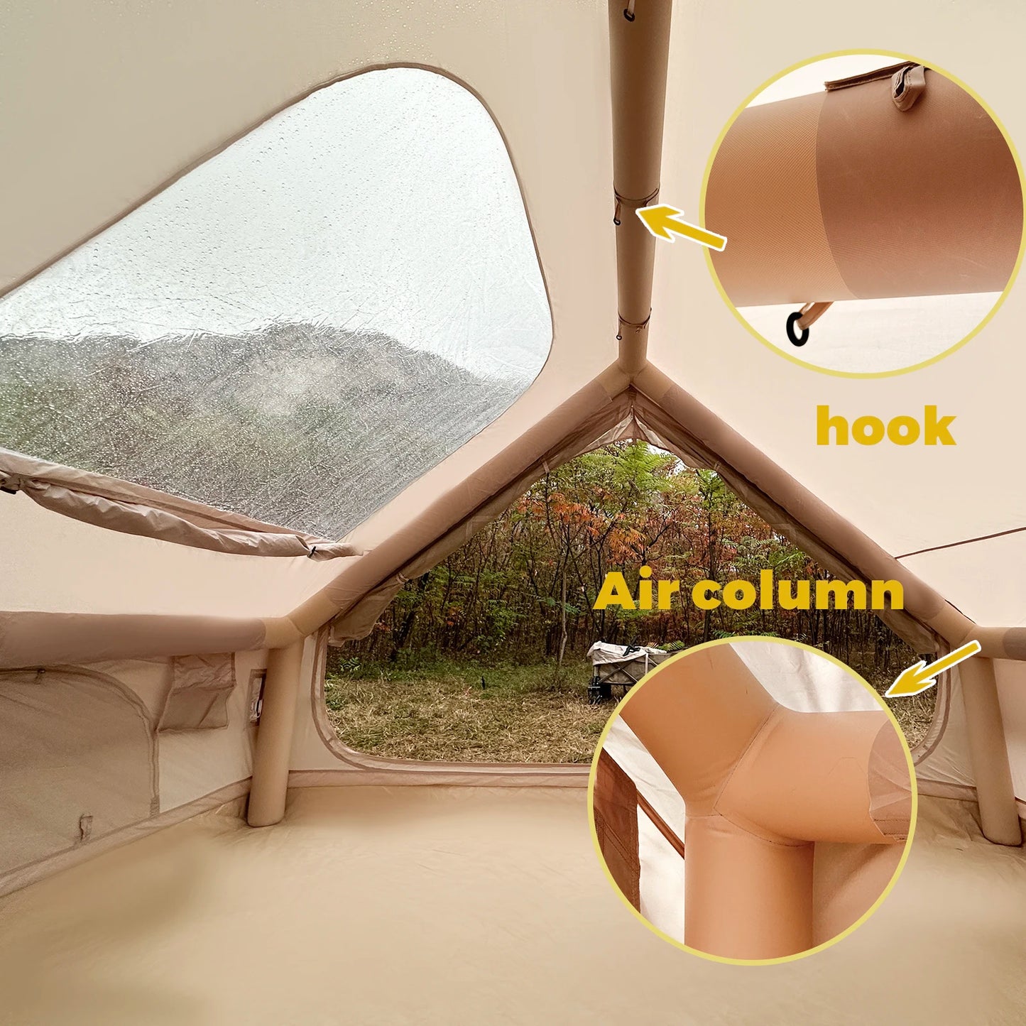 Inflatable Camping Tent Easy Setup Self-Supporting