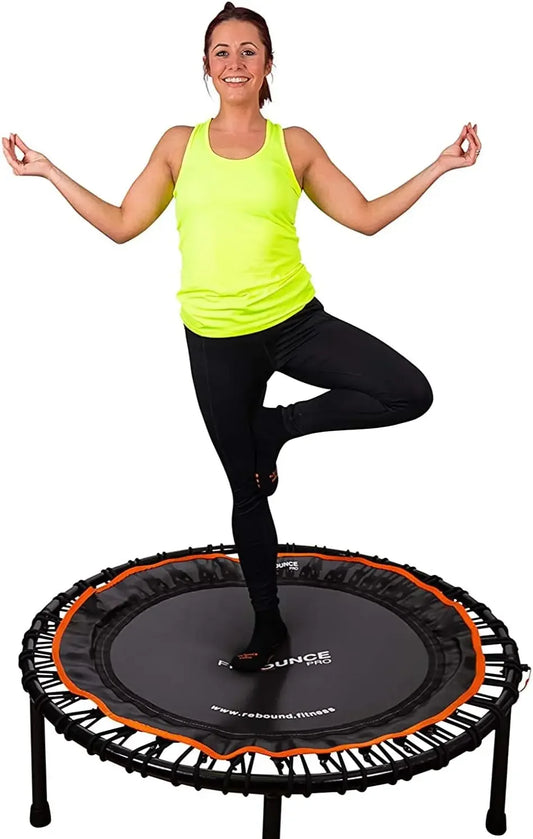 Bungee Rebounder  Assembled | Half Folding  Silent & Beautifully Designed Pro Indoor Mini Trampoline for Adults & Kids DVD &