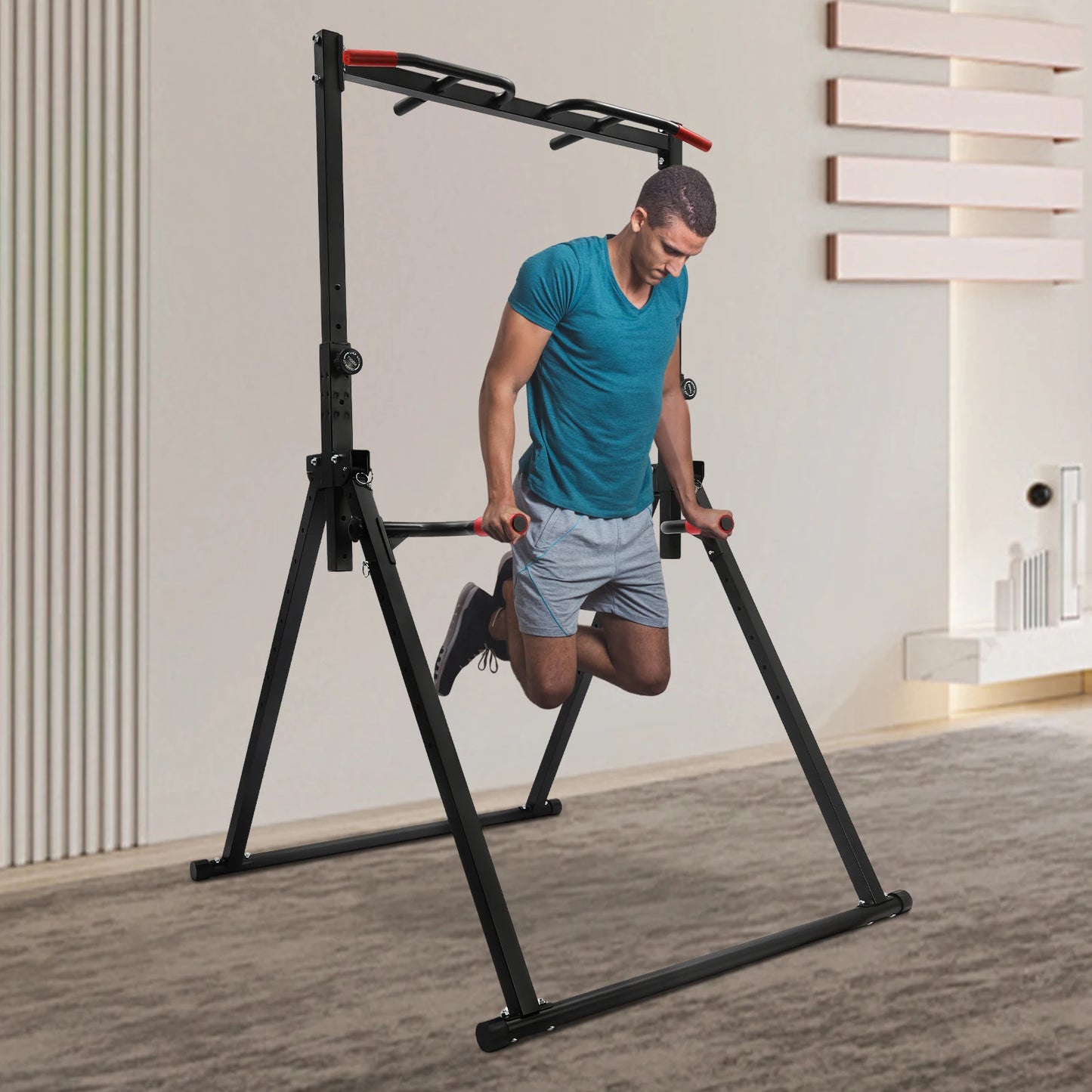 Adjustable Height Home Pull Up Station