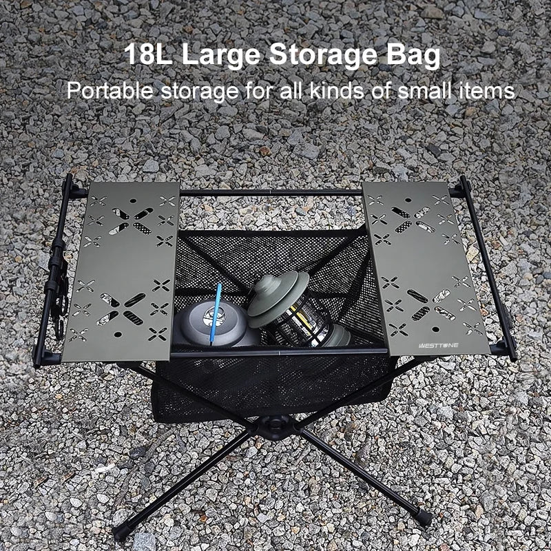 Folding Aluminum Lightweight  table with Storage