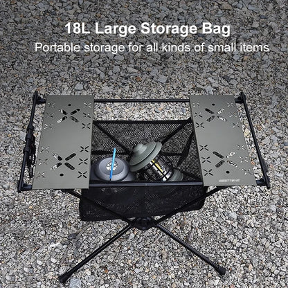 Folding Aluminum Lightweight  table with Storage