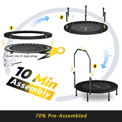 Foldable Rebounder Trampoline for Adults - 40", Max Load 350lbs,S