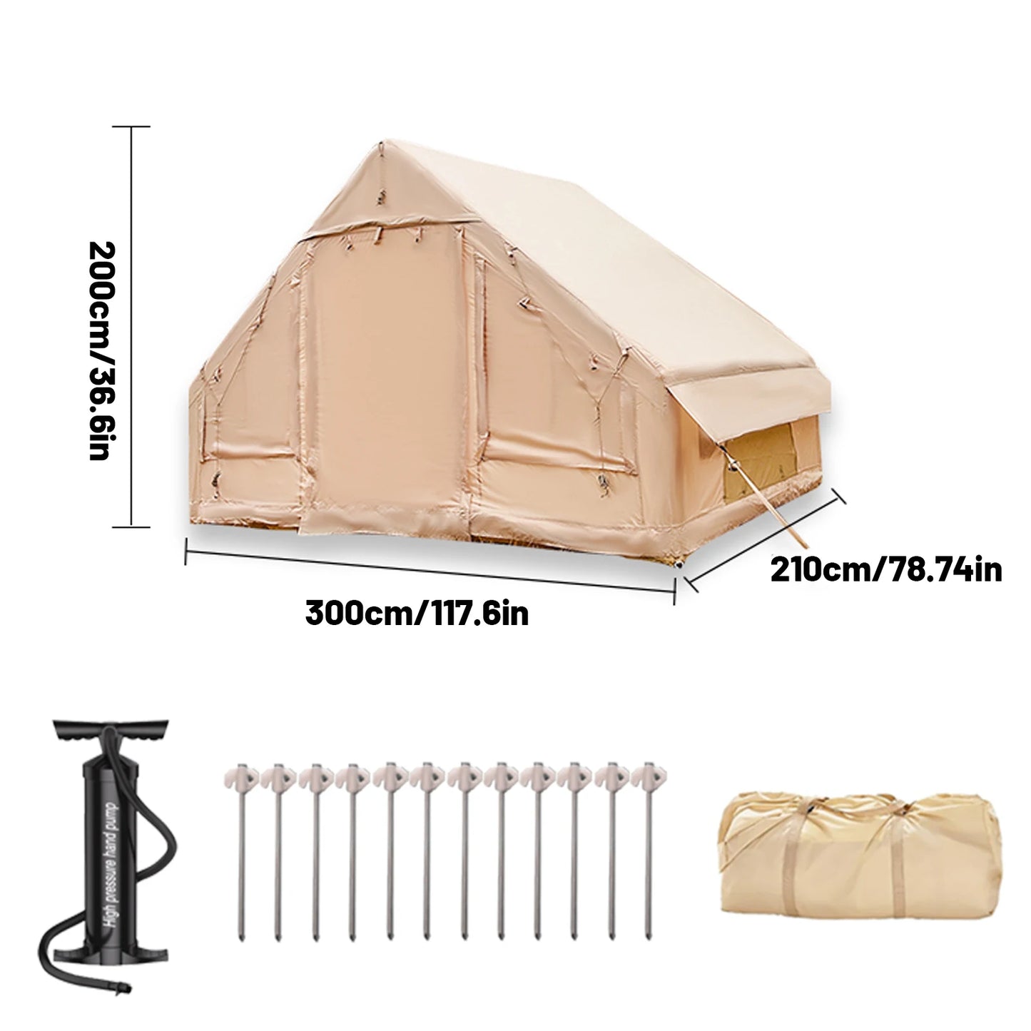 Inflatable Camping Tent Easy Setup Self-Supporting