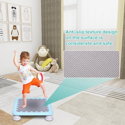 Toddler Trampoline Recreational Rebounder Indoor Fitness Toy Backyard Trampoline, Stable Bouncing Bed, Jump Sensory Training