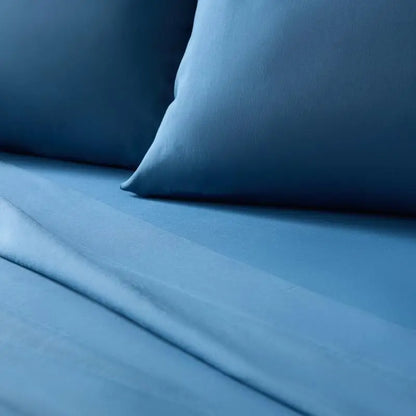 Blue Queen Size Bamboo Sheet Set