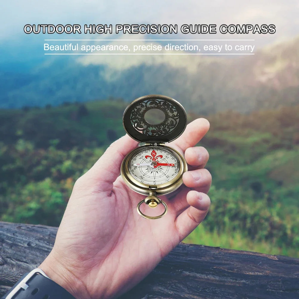 Vintage Bronze Pocket Watch Compass