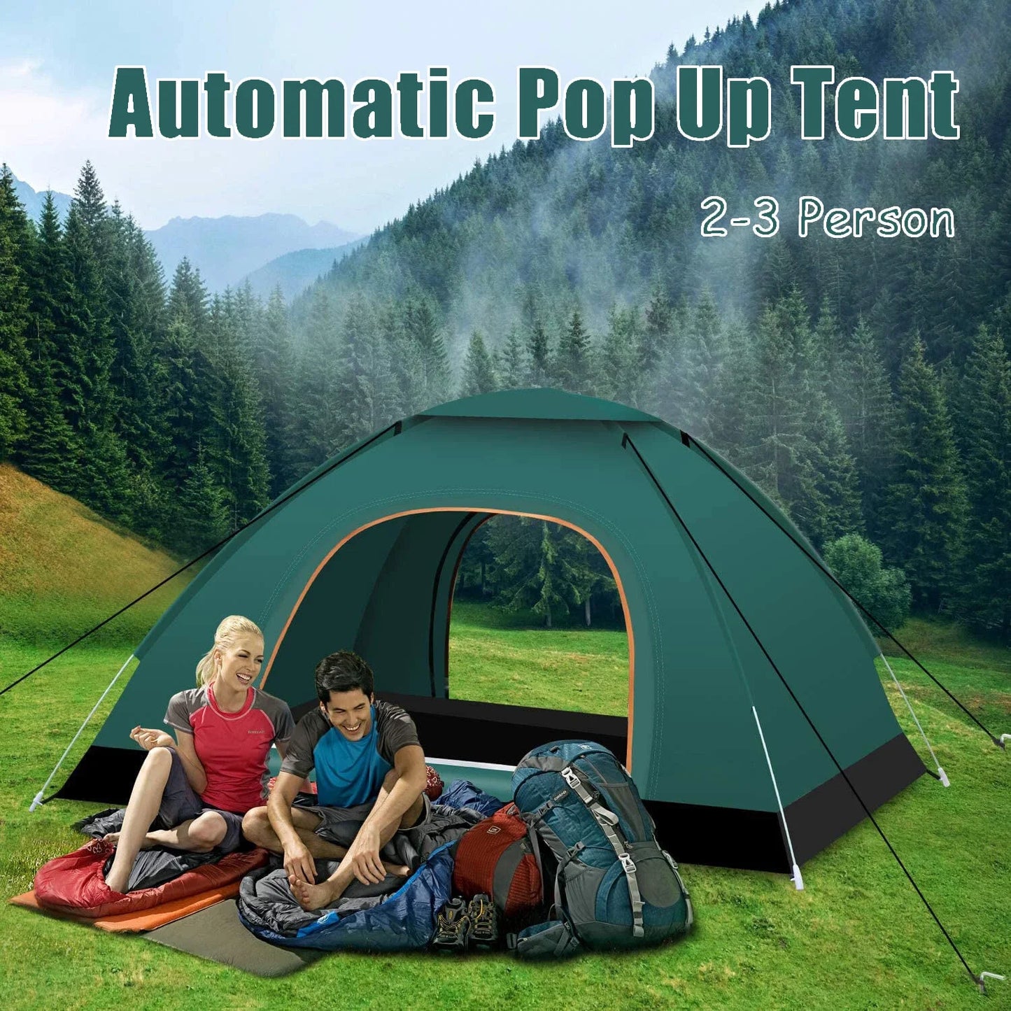 Portable Pop Up  waterproof Tent  for Hiking