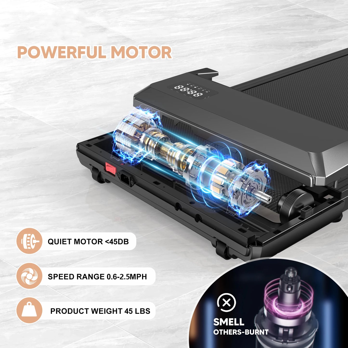 Under Desk Treadmill with LED Display