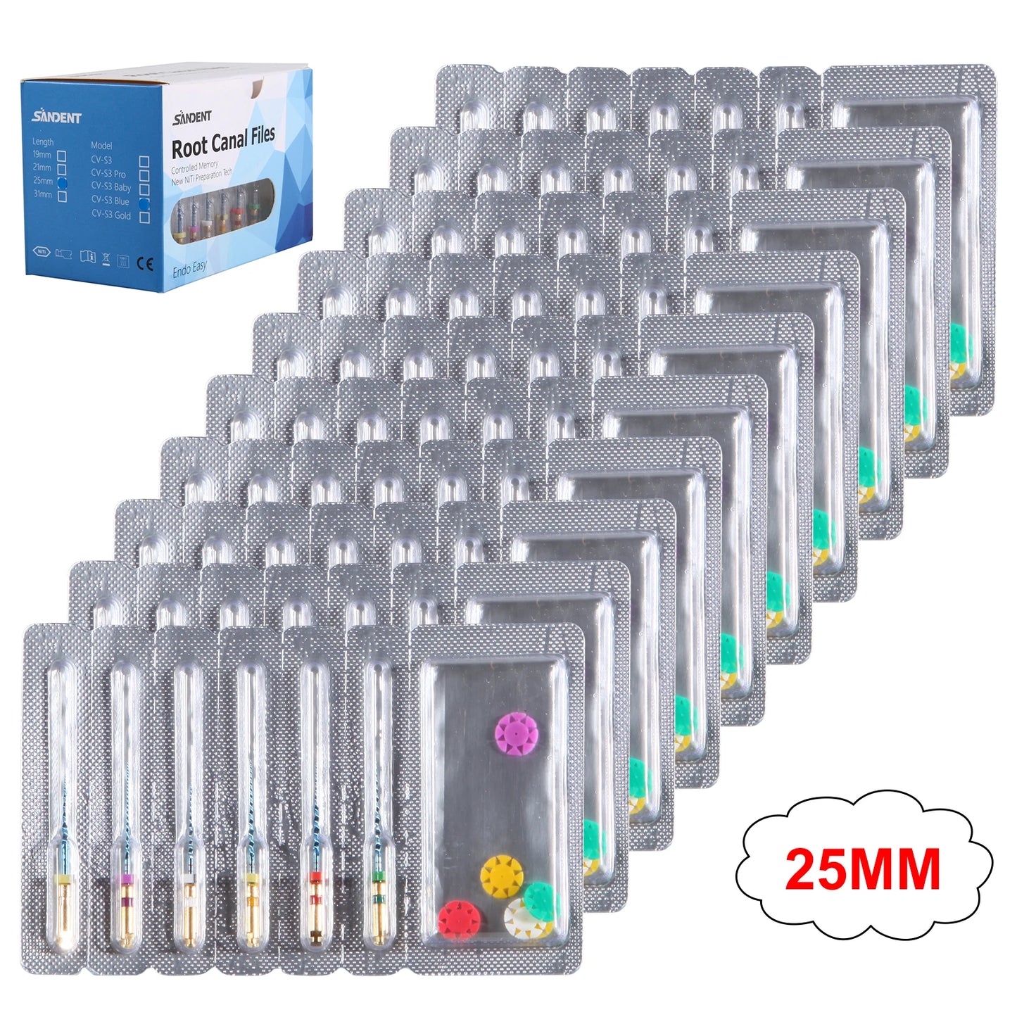 5/10Packs Dental  NiTi Rotary Engine Files