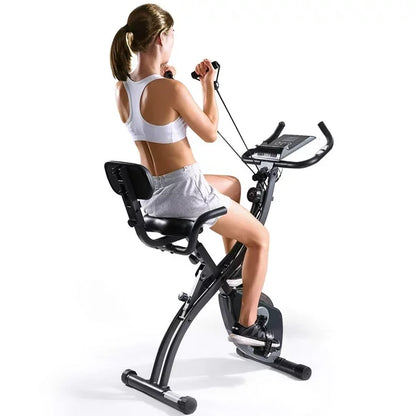 Folding Magnetic Exercise Bike with Pulse Sensor