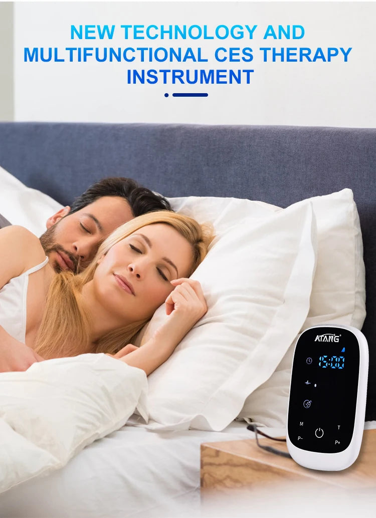 Insomnia Anxiety Depression CES Sleeping Therapy Transcranial Microcurrent Pulse Massage