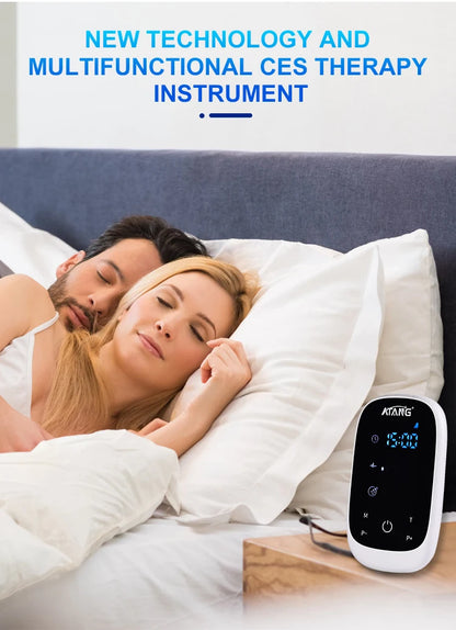 Insomnia Anxiety Depression CES Sleeping Therapy Transcranial Microcurrent Pulse Massage