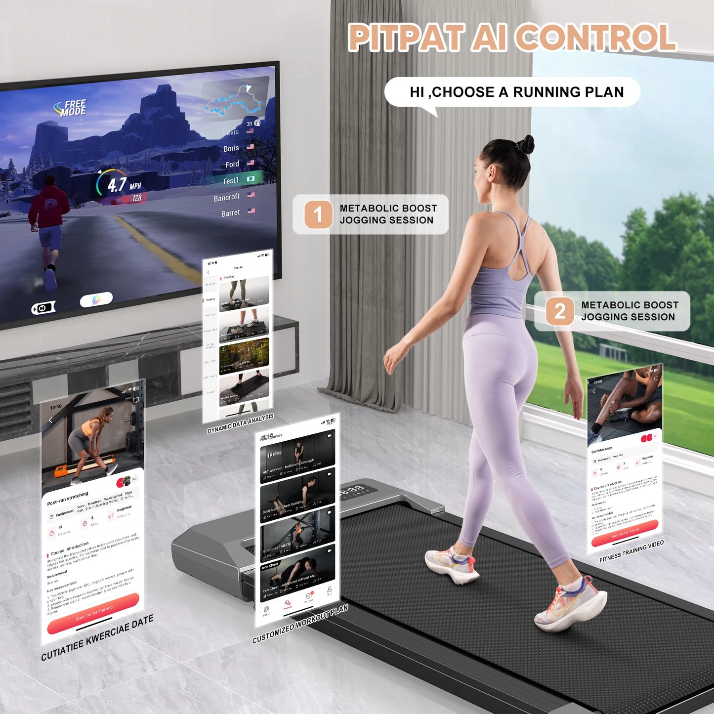 Under Desk Treadmill with LED Display