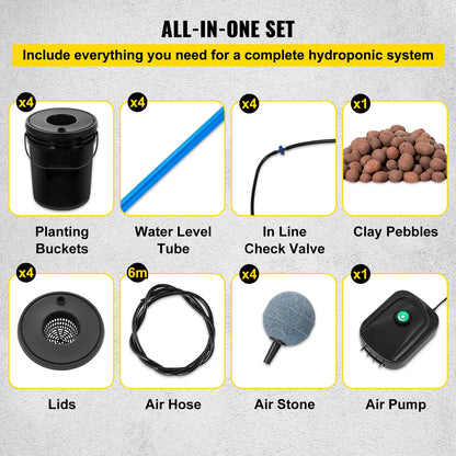 5 Gallon Hydroponics Deep Water Culture System
