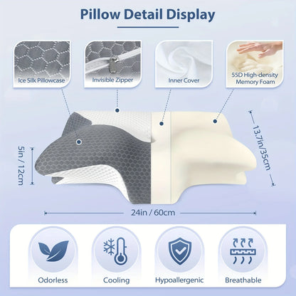 Cervical Memory Foam Pillows For Neck Shoulder Pain