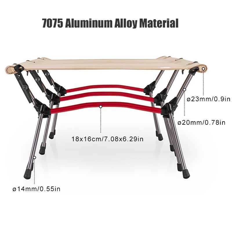 Cot with Leg Extenders for Outdoor Hiking Travel