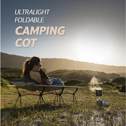 Cot with Leg Extenders for Outdoor Hiking Travel