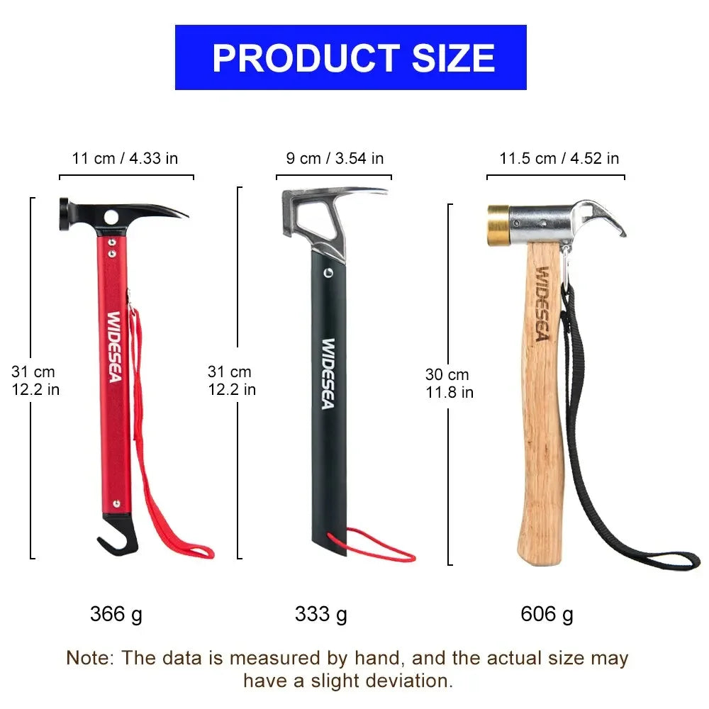 Stainless Steel Hammer with Tent Peg Stake